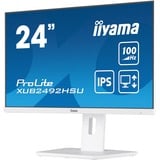 iiyama ProLite XUB2492HSU-W6 23.8" Moniteur  Blanc (mat), HDMI, DisplayPort, USB, Audio