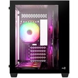 Aerocool  boîtier mini tower Noir | 3x USB-A | RGB | Verre Trempé