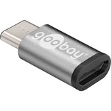 goobay 56635 changeur de genre de câble USB-C USB 2.0 Micro-Buchse (Typ B) Noir, Adaptateur Gris, USB-C, USB 2.0 Micro-Buchse (Typ B), Noir