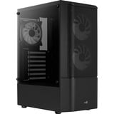 Aerocool Quantum Mesh-G-BK-V2 Midi Tower Noir, boîtier pc Noir/gris | 3x USB-A | RGB | Verre Trempé