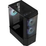 Aerocool Quantum Mesh-G-BK-V2 Midi Tower Noir, boîtier pc Noir/gris | 3x USB-A | RGB | Verre Trempé