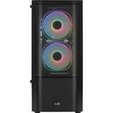 Aerocool Quantum Mesh-G-BK-V2 Midi Tower Noir, boîtier pc Noir/gris | 3x USB-A | RGB | Verre Trempé