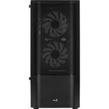 Aerocool Quantum Mesh-G-BK-V2 Midi Tower Noir, boîtier pc Noir/gris | 3x USB-A | RGB | Verre Trempé