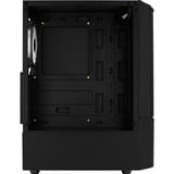 Aerocool Quantum Mesh-G-BK-V2 Midi Tower Noir, boîtier pc Noir/gris | 3x USB-A | RGB | Verre Trempé