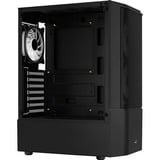 Aerocool Quantum Mesh-G-BK-V2 Midi Tower Noir, boîtier pc Noir/gris | 3x USB-A | RGB | Verre Trempé