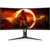 AOC  34" Moniteur UltraWide gaming incurvé  Noir/Rouge