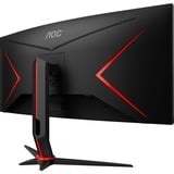 AOC  34" Moniteur UltraWide gaming incurvé  Noir/Rouge