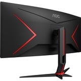 AOC  34" Moniteur UltraWide gaming incurvé  Noir/Rouge