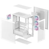 DeepCool  boîtier midi tower Blanc | 2x USB-A | 1x USB-C | RGB | Window