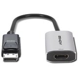 Lindy 41094 câble vidéo et adaptateur 0,11 m DisplayPort HDMI Gris, Convertisseur Noir/gris, 0,11 m, DisplayPort, HDMI, Femelle, Mâle, Droit