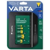 VARTA Universal Charger+ Secteur, Chargeur Noir, 9V, AA, AAA, C, D