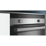 Siemens iQ100 HB113FBS1 four 66 L A Noir, Acier inoxydable Acier inoxydable/Noir, Moyenne, Four électrique, 66 L, 66 L, 50 - 270 °C, Intégré (placement)