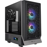 Thermaltake  boîtier midi tower Noir | 2x USB-A | 1x USB-C | RGB | Window