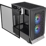 Thermaltake  boîtier midi tower Noir | 2x USB-A | 1x USB-C | RGB | Window