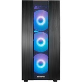 Chieftec  boîtier midi tower Noir | 1x USB-A | 1x USB-C | RGB | Verre Trempé