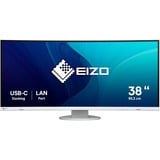 EIZO EV3895-WT 37.5" Moniteur incurvé  Blanc, 95,2 cm (37.5"), 3840 x 1600 pixels, UltraWide Quad HD+, LED, 5 ms, Blanc