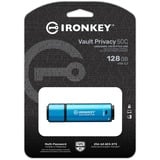 Kingston IronKey Vault Privacy 50 128 Go, Clé USB Bleu clair/Noir