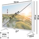 Telefunken  32" TV LED Blanc