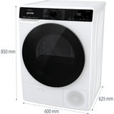 gorenje DPNA93W, Sèche-linge pompe à chaleur à condensation Blanc/Noir