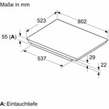 Bosch PVS845HB1E, Plaque de cuisson séparée Noir/en acier inoxydable