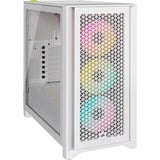 Corsair iCUE 4000D RGB AIRFLOW boîtier midi tower Blanc | 1x USB-A | 1x USB-C | RGB | Verre Trempé