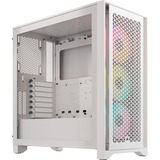 Corsair iCUE 4000D RGB AIRFLOW boîtier midi tower Blanc | 1x USB-A | 1x USB-C | RGB | Verre Trempé