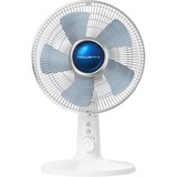 Rowenta Turbo Silence Extreme+ VU2730 Blanc, Ventilateur Blanc/Bleu, Ventilateur à lame domestique, Blanc, Table, 30 cm, 2700 m³/h, 120°