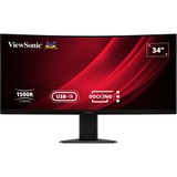 ViewSonic  34" Moniteur UltraWide incurvé  Noir (Mat)