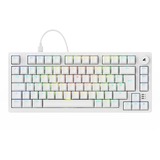 Sharkoon clavier gaming Blanc, Layout DE, Huano Red