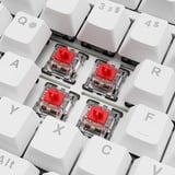 Sharkoon clavier gaming Blanc, Layout DE, Huano Red