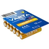 VARTA BV-LL 12 AAA Batterie à usage unique Alcaline Batterie à usage unique, AAA, Alcaline, 1,5 V, 12 pièce(s), Bleu, Jaune