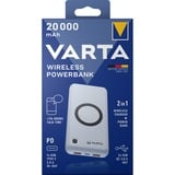 VARTA Wireless Powerbank 20.000 mAh, Batterie portable Blanc, Qi, Power Delivery, Quick Charge 3.0