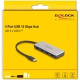 DeLOCK 64261, Hub USB Gris