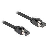 DeLOCK Câble de raccordement S/FTP, RJ-45 met Cat.8.1 Noir, 0,25 mètres