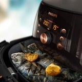 Philips HD9867/90, Friteuse à air chaud Noir/cuivre