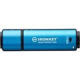 Kingston IronKey Vault Privacy 50 512 Go, Clé USB Bleu clair/Noir, USB-C 3.2 Gen 1