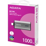 ADATA SC750 1 To SSD externe Titane, SC750-1000G-CCBK, USB-C 3.2 (10 Gbit/s)