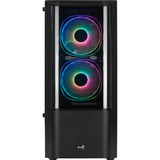 Aerocool Quantum v3 boîtier midi tower Noir/gris | 3x USB-A | RGB | Verre Trempé