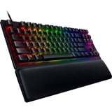 Razer Huntsman V2 Tenkeyless Switch optique linéaire Rouge, clavier gaming Noir, Layout DE, Razer Linear Optical (Red), Sans clé (80 - 87%), USB, Contacteur de touche opto-mécanique, QWERTZ, LED RGB, Noir