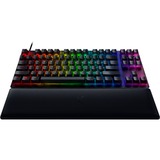 Razer Huntsman V2 Tenkeyless Switch optique linéaire Rouge, clavier gaming Noir, Layout DE, Razer Linear Optical (Red), Sans clé (80 - 87%), USB, Contacteur de touche opto-mécanique, QWERTZ, LED RGB, Noir