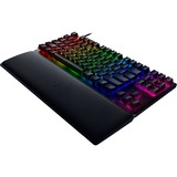 Razer Huntsman V2 Tenkeyless Switch optique linéaire Rouge, clavier gaming Noir, Layout DE, Razer Linear Optical (Red), Sans clé (80 - 87%), USB, Contacteur de touche opto-mécanique, QWERTZ, LED RGB, Noir