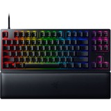 Razer Huntsman V2 Tenkeyless Switch optique linéaire Rouge, clavier gaming Noir, Layout DE, Razer Linear Optical (Red), Sans clé (80 - 87%), USB, Contacteur de touche opto-mécanique, QWERTZ, LED RGB, Noir