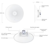 Ubiquiti UISP-Dish, Antenne radio Blanc