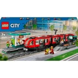 LEGO City - Le tramway et la station du centre-ville, Jouets de construction 60423