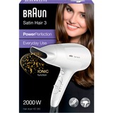 Braun Satin Hair 3 PowerPerfection HD380, Sèche-cheveux Blanc