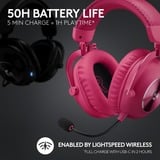 Logitech  casque gaming over-ear Magenta