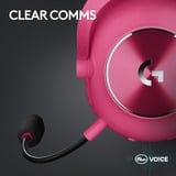 Logitech  casque gaming over-ear Magenta