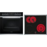 Siemens HD214ABS0, Jeu de cuisinière Noir/en acier inoxydable