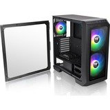 Thermaltake View 300 MX boîtier midi tower Noir | 2x USB-A | 1x USB-C | RGB | Verre Trempé