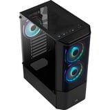 Aerocool Quantum v2 TG boîtier midi tower Noir/gris | 3x USB-A | RGB | Verre Trempé